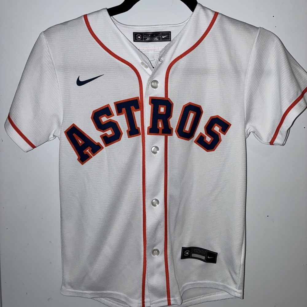 Houston Astros Alex Bregman #2 Nike Jersey Youth Small Size 8 White Baseball